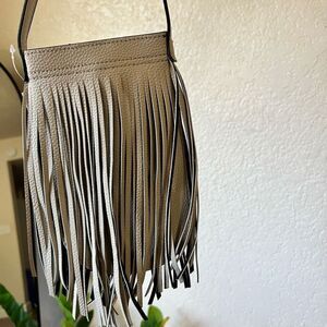 New Taupe Fringe Crossbody Bag Western Glam Music Festival travel